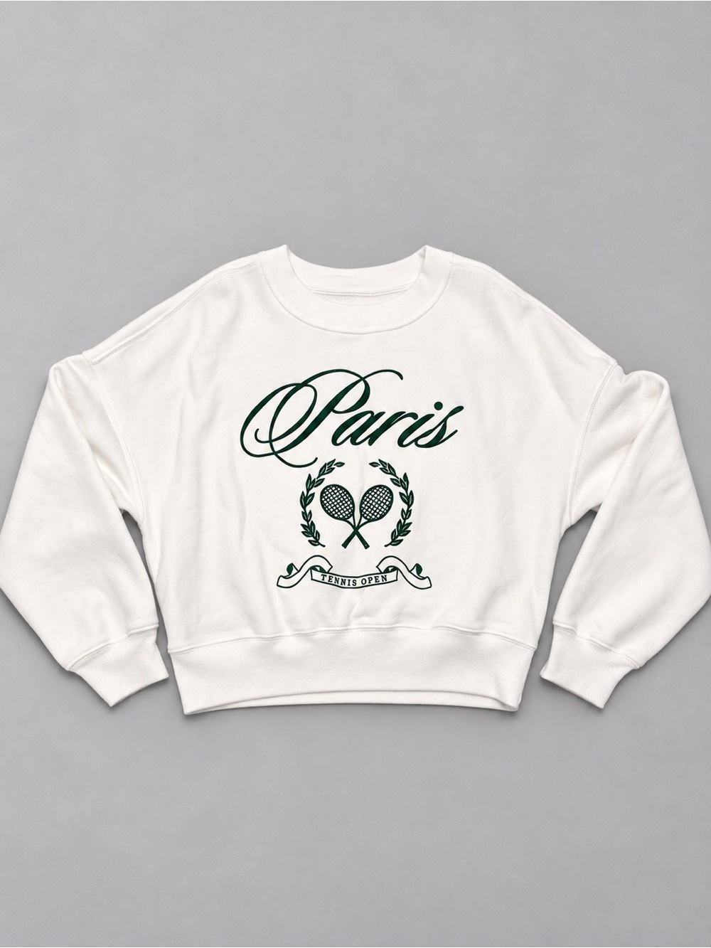 Abercrombie & Fitch Soft A&F White Tennis Crewneck Size Small